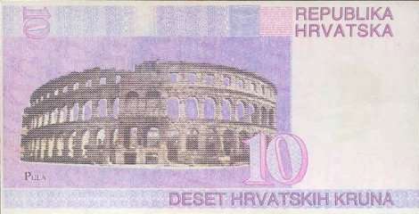 10 kruna naličje
