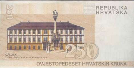 250 kruna naličje