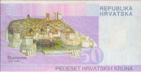 50 kruna naličje